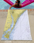 Bald Head Island to New River Inlet (Wilmington) Quick Dry Towel