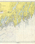 Monhegan Island to Cape Elizabeth, ME Nautical Chart Scroll - Maritime Tribes USAScroll