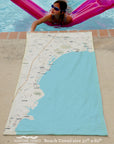 Kennebunkport to Cape Neddick ME Modern Wave Quick Dry Towel