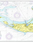 Nantucket Vintage Nautical Chart Fabric Map Scroll - Maritime Tribes USAScroll