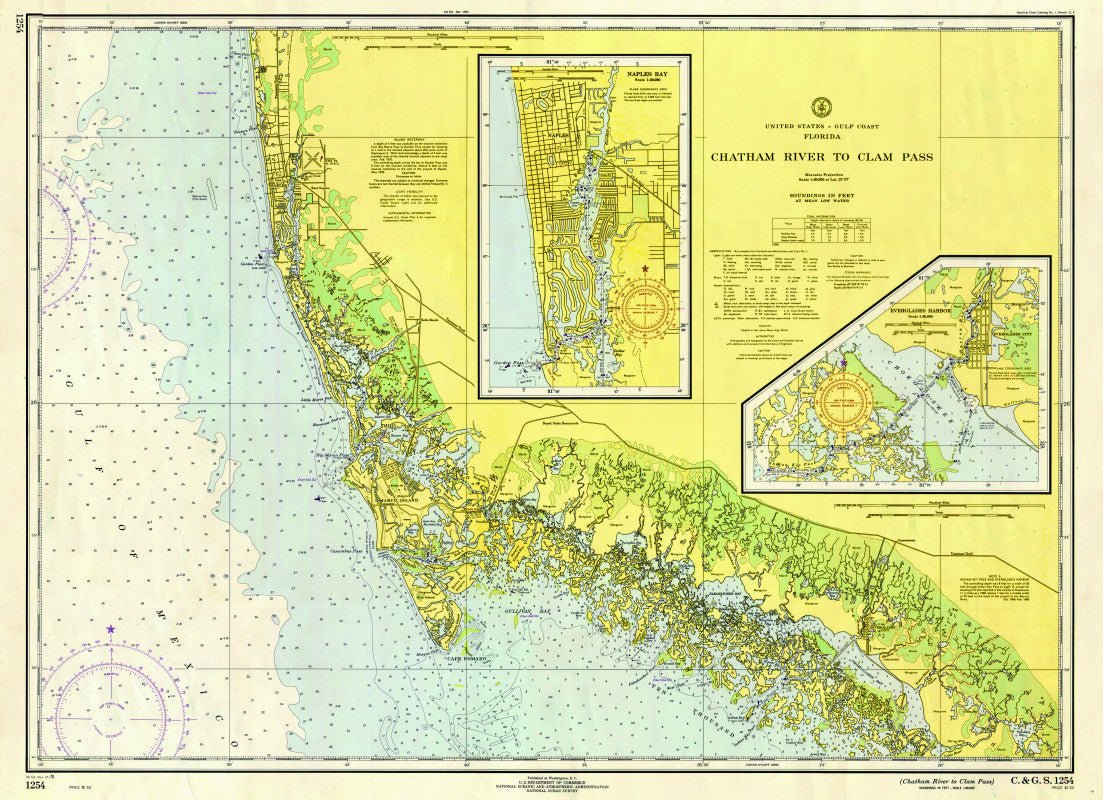 Naples to Marco Island Chart Scroll - Maritime Tribes USAScroll