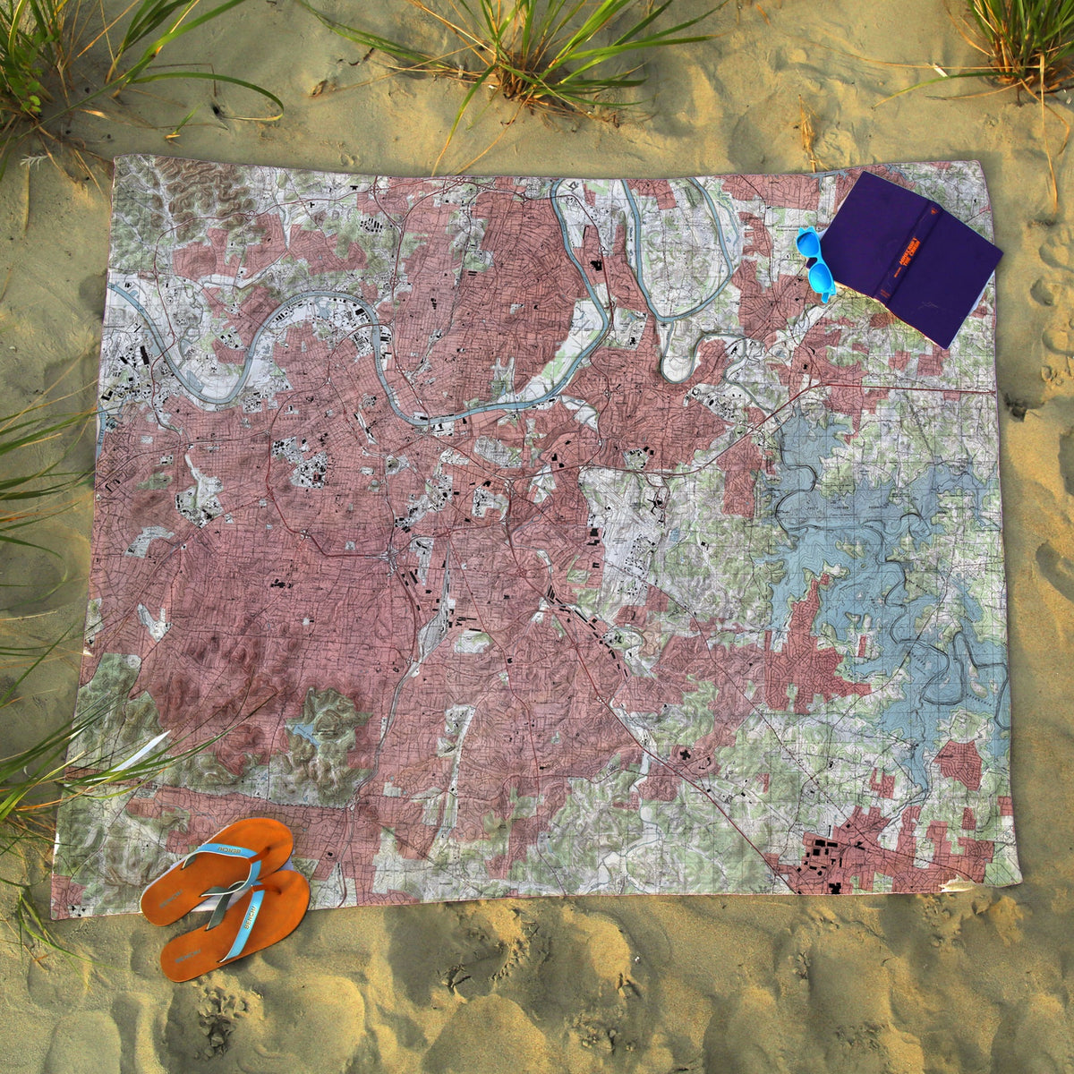 Nashville, TN TOPO Map Blanket - Maritime Tribes USABlanket