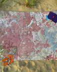 Nashville, TN TOPO Map Blanket - Maritime Tribes USABlanket