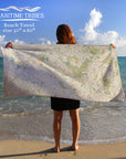 Needham MA topo map Quick Dry Towel - Maritime Tribes USATowel