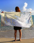 New Bedford to Fairhaven MA Nautical Chart Quick Dry Towel - Maritime Tribes USATowel