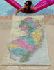 New Jersey Antique map 1835 - Maritime Tribes USATowel