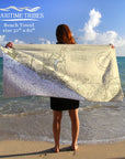 Newport Beach, CA Nautical Chart Quick Dry Towel - Maritime Tribes USATowel