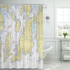 Newport, RI / Narragansett Bay - Chart Shower Curtain - Maritime Tribes USAShower Curtain