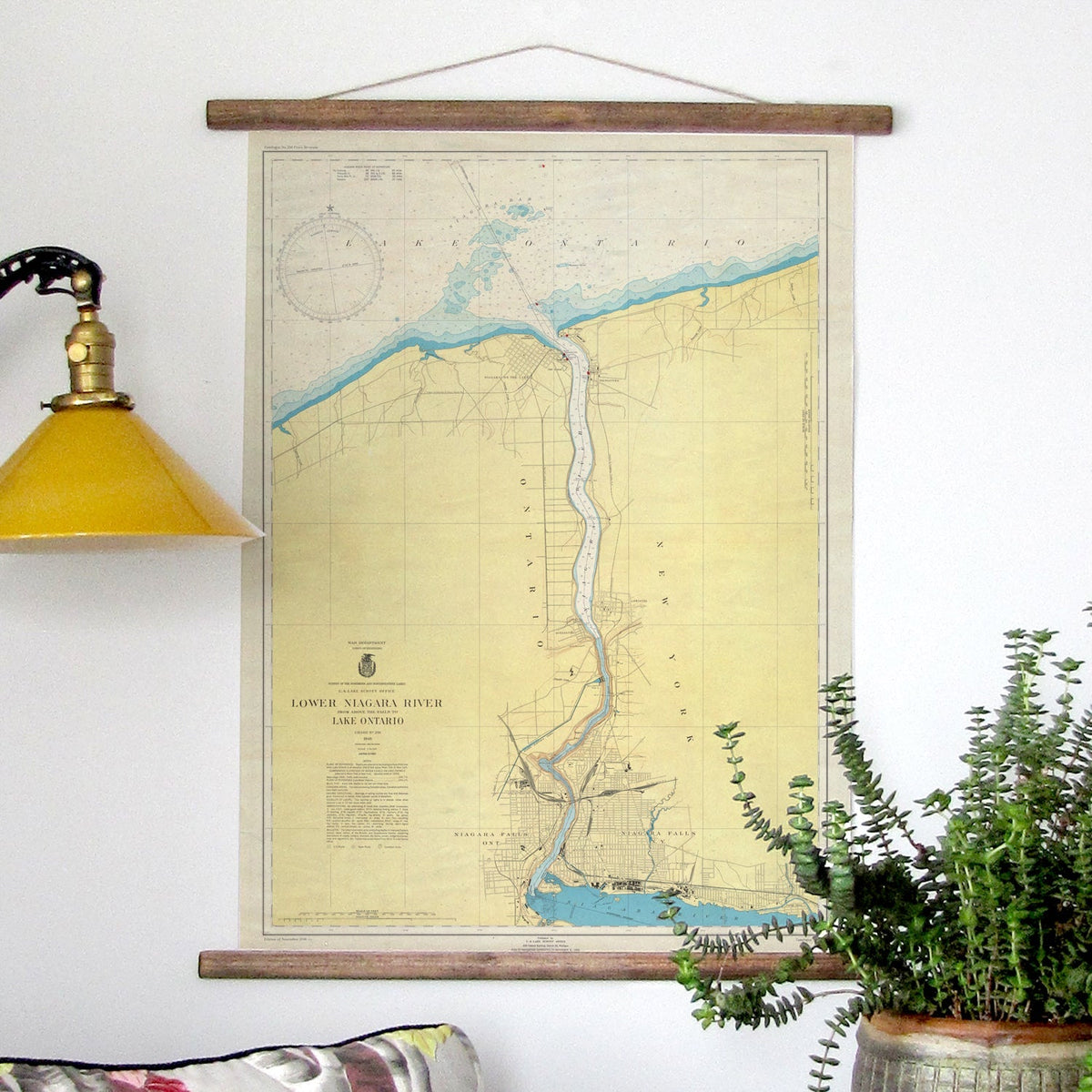 Niagara-on-the-Lake, ON, NY Vintage Nautical Chart Scroll - Maritime Tribes USAScroll