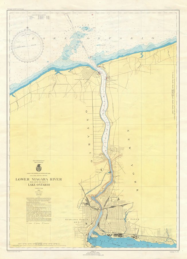 Niagara-on-the-Lake, ON, NY Vintage Nautical Chart Scroll - Maritime Tribes USAScroll