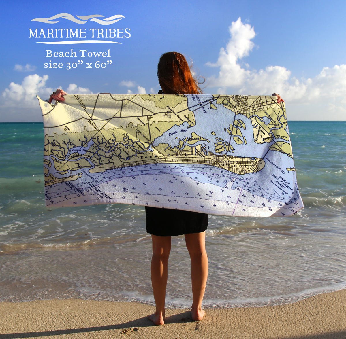 Ocean City, New Jersey Nautical Chart - Maritime Tribes USATowel