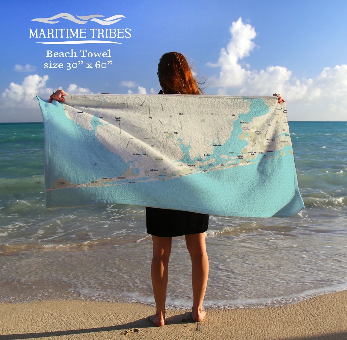 Orange Beach Alabama Modern Wave Quick Dry Towel - Maritime Tribes USATowel