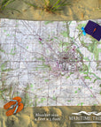Oxford, OH Topo Style Map Blanket - Maritime Tribes USABlanket