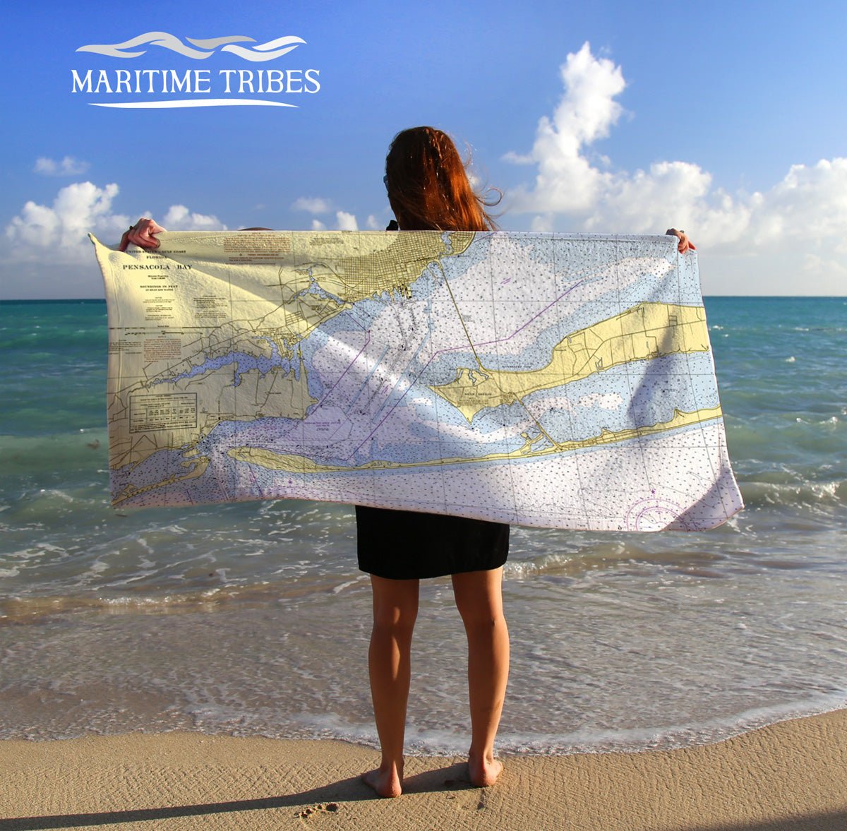 Pensacola, Fl Nautical Chart - Maritime Tribes USATowel