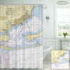 Pensacola, Fl Nautical Chart Shower Curtain - Maritime Tribes USAShower Curtain
