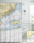 Pensacola, Fl Nautical Chart Shower Curtain - Maritime Tribes USAShower Curtain