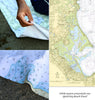 Plymouth, Duxbury Harbors MA Nautical Chart Quick Dry Towel - Maritime Tribes USATowel