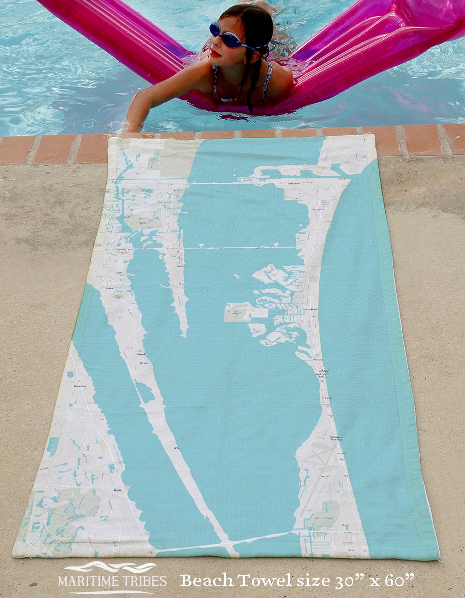 Port Canaveral to Satellite Beach Quick Dry Towel - Maritime Tribes USATowel