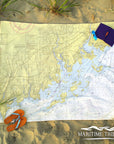 Rowayton - Norwalk Islands, CT Nautical Chart Blanket - Maritime Tribes USABlanket