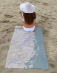 Sandy Hook To Beach Haven NJ Sea Glass Quick Dry Towel - Maritime Tribes USATowel