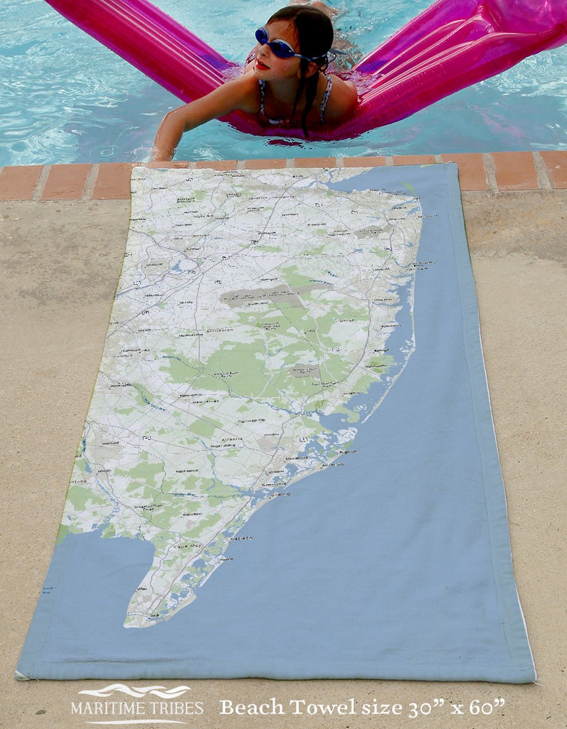 Sandy Hook to Cape May Quick Dry Towel - Maritime Tribes USATowel