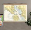 San Francisco Bay, CA Nautical Chart Scroll
