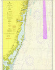 Sea Girt to Little Egg Inlet, NJ Vintage Nautical Chart / NJ southern coast Scroll - Maritime Tribes USAScroll