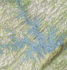 Smith Mountain Lake Topographical Map Shower Curtain - Maritime Tribes USAShower Curtain