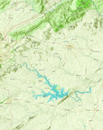 Smith Mountain Lake, VA Charted Territory Map Shower Curtain - Maritime Tribes USAShower Curtain