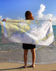 South Dartmouth, MA Nautical Chart Quick Dry Towel - Maritime Tribes USATowel
