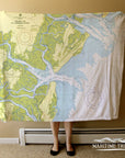 St. Catherines Island and Ossabaw Island Chart Blanket - Maritime Tribes USABlanket