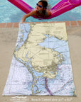 St. Petersburg FL Nautical Chart Quick Dry Towel - Maritime Tribes USATowel