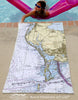 St. Petersburg / Tampa Chart Quick Dry Towel - Maritime Tribes USATowel