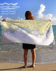 Stony Creek, Thimble Islands CT Nautical Chart Quick Dry Towel - Maritime Tribes USATowel