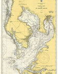 Tampa Bay to St Joseph's Sound 1932 Chart Scroll - Maritime Tribes USAScroll