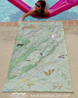 Shenandoah Illustrated Map Quick Dry Towel