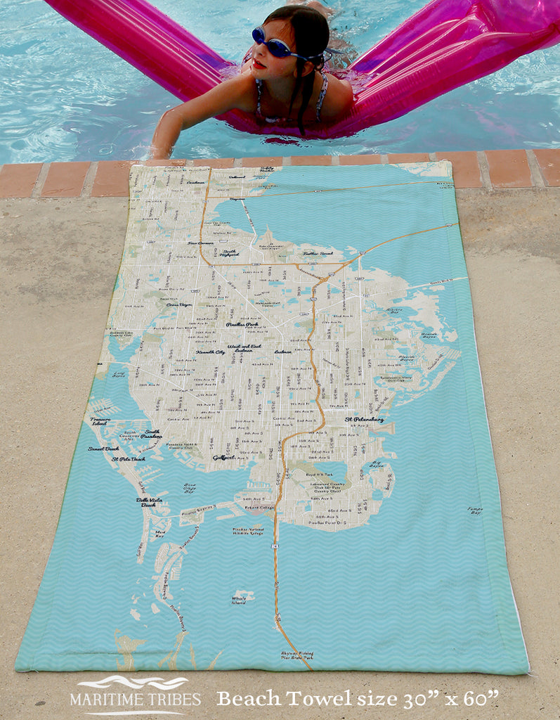 St. Petersburg FL Modern Wave Quick Dry Towel