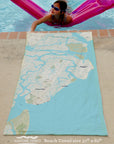 St Simons Island GA Modern Wave Quick Dry Towel