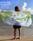 Pensacola Illustrated Map Quick Dry Towel