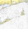 Block Island Sound Nautical Chart Shower Curtain