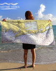 Watch Hill Nautical Chart Quick Dry Towel - Maritime Tribes USATowel