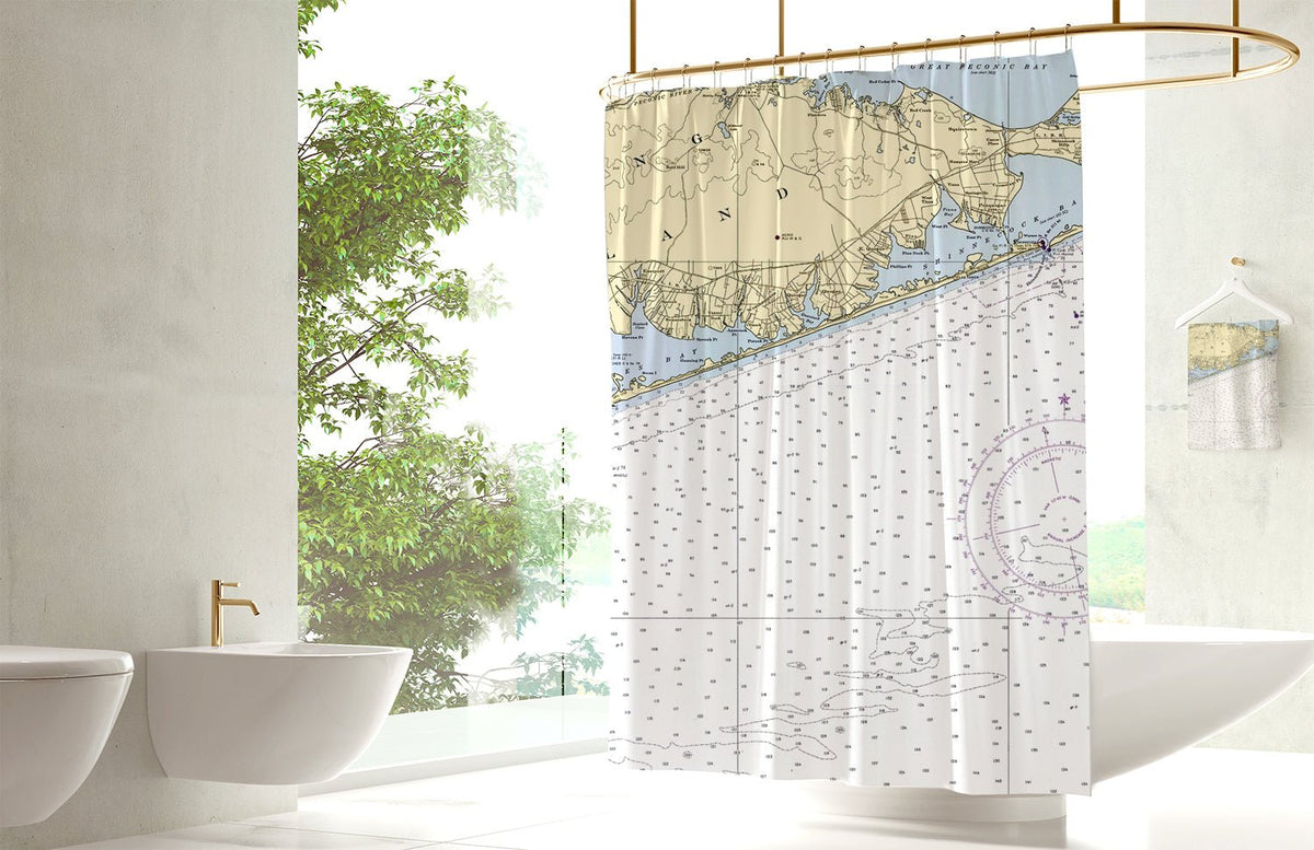 Westhampton, Long Island, NY Shower Curtain - Maritime Tribes USAShower Curtain