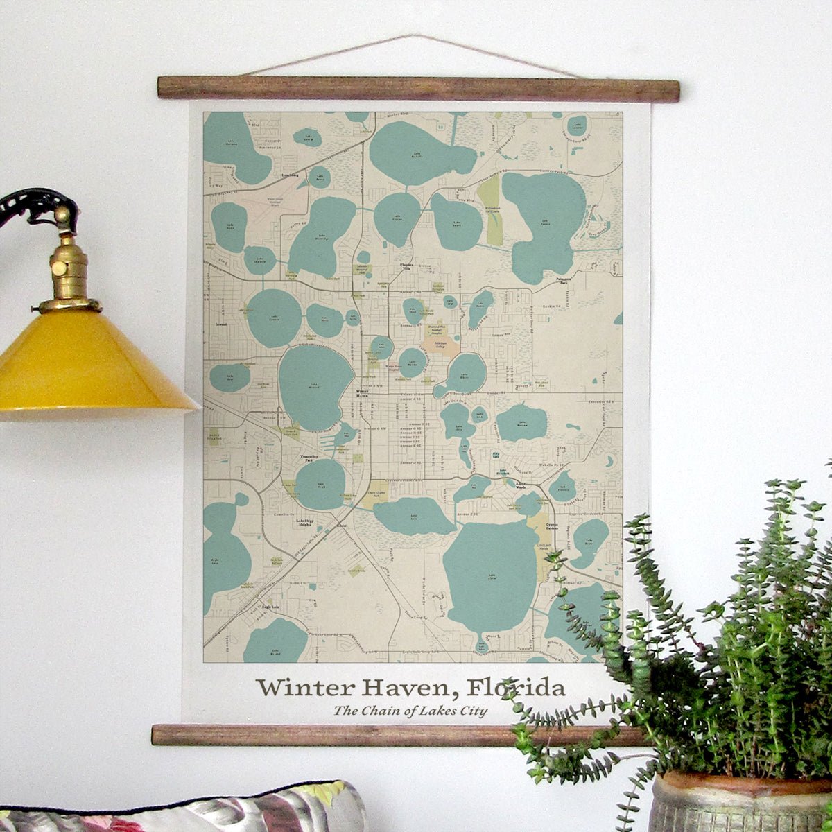 Winter Haven, FL Sea Glass Map Scroll - Maritime Tribes USAScroll